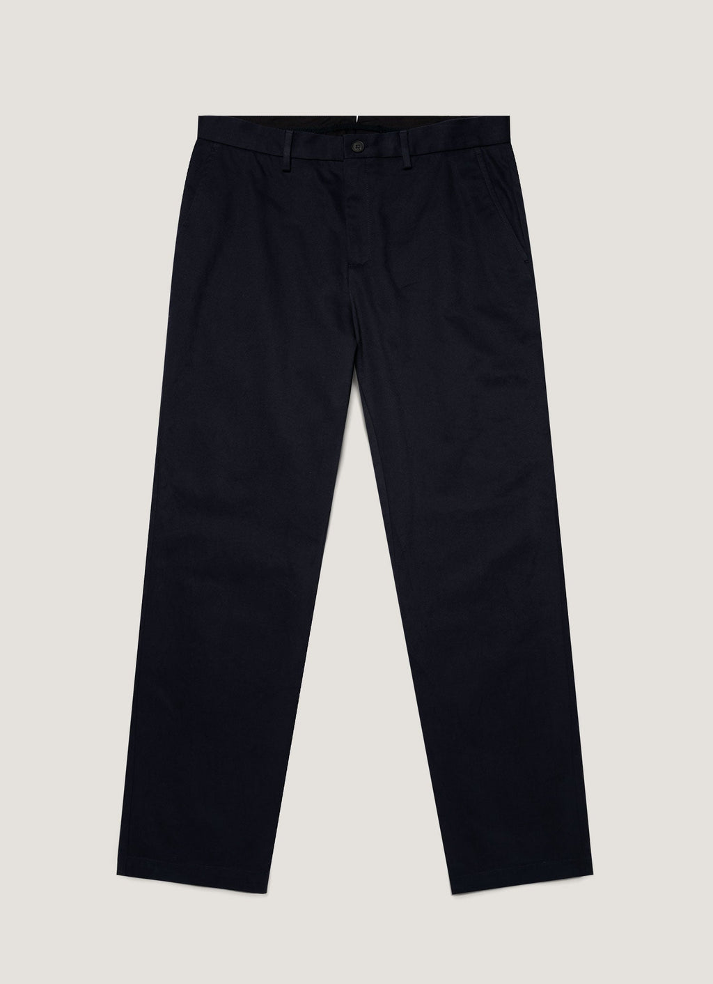 Sunspel Cotton Drill Trouser - Navy - garment front