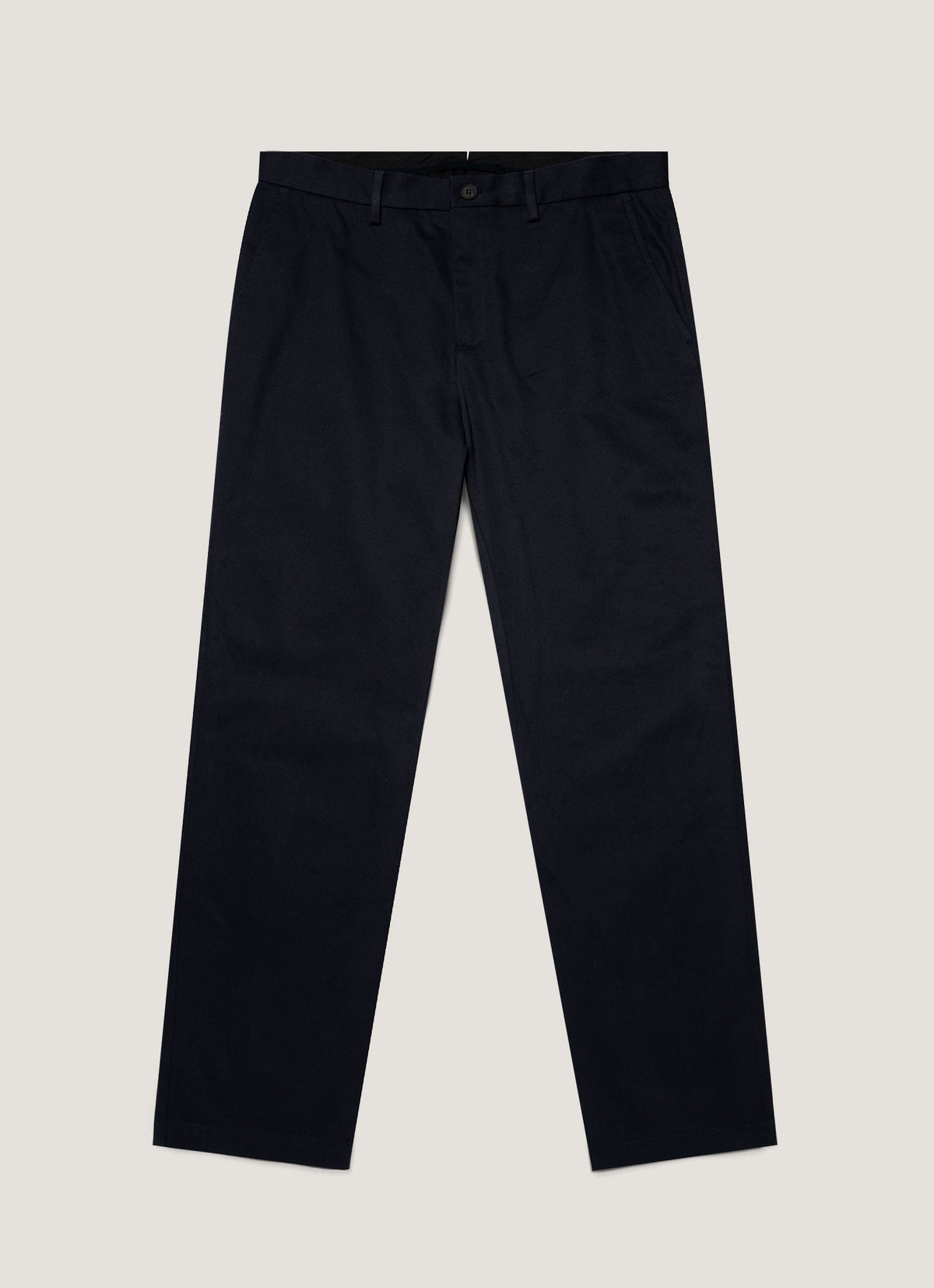 Sunspel Cotton Drill Trouser - Navy - garment front