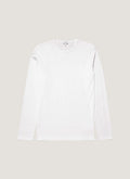 Sunspel Long Sleeve Classic T-Shirt - White - garment front