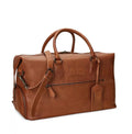 Polo Ralph Lauren Men's Pebble Leather Duffle Bag Weekender Saddle Brown