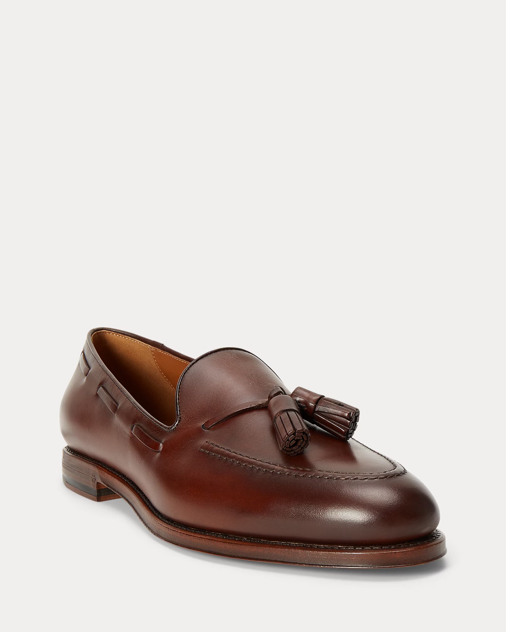 Ralph Lauren Maestra Tassel Calfskin Loafer Brown