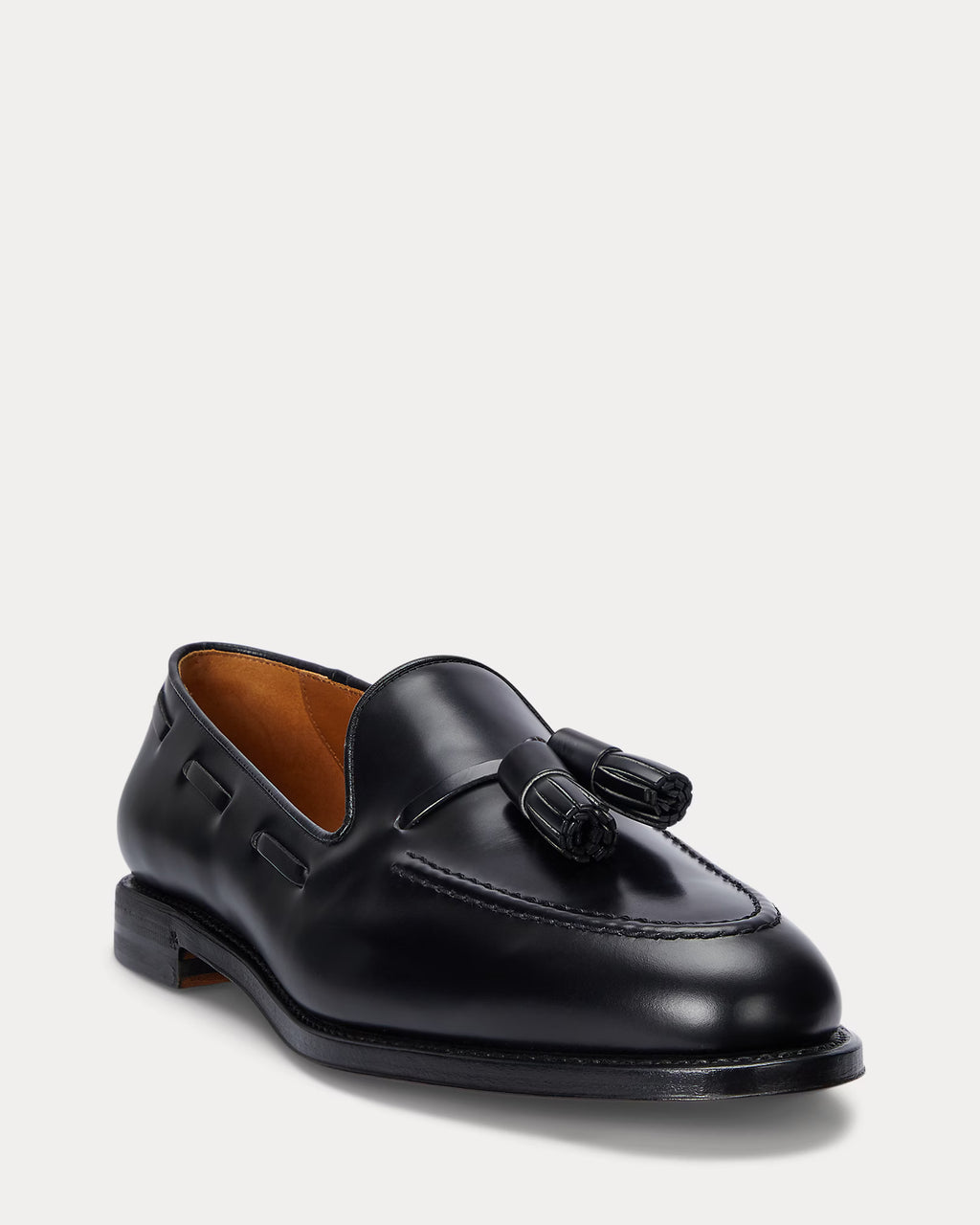 Ralph Lauren Maestra Tassel Calfskin Loafer Black