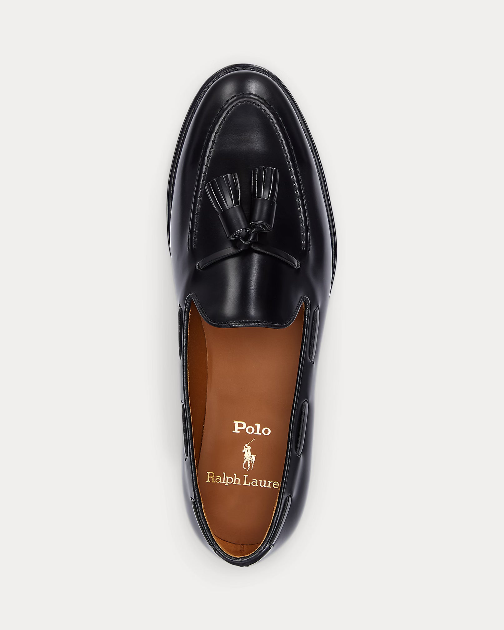 Ralph Lauren Maestra Tassel Calfskin Loafer Black