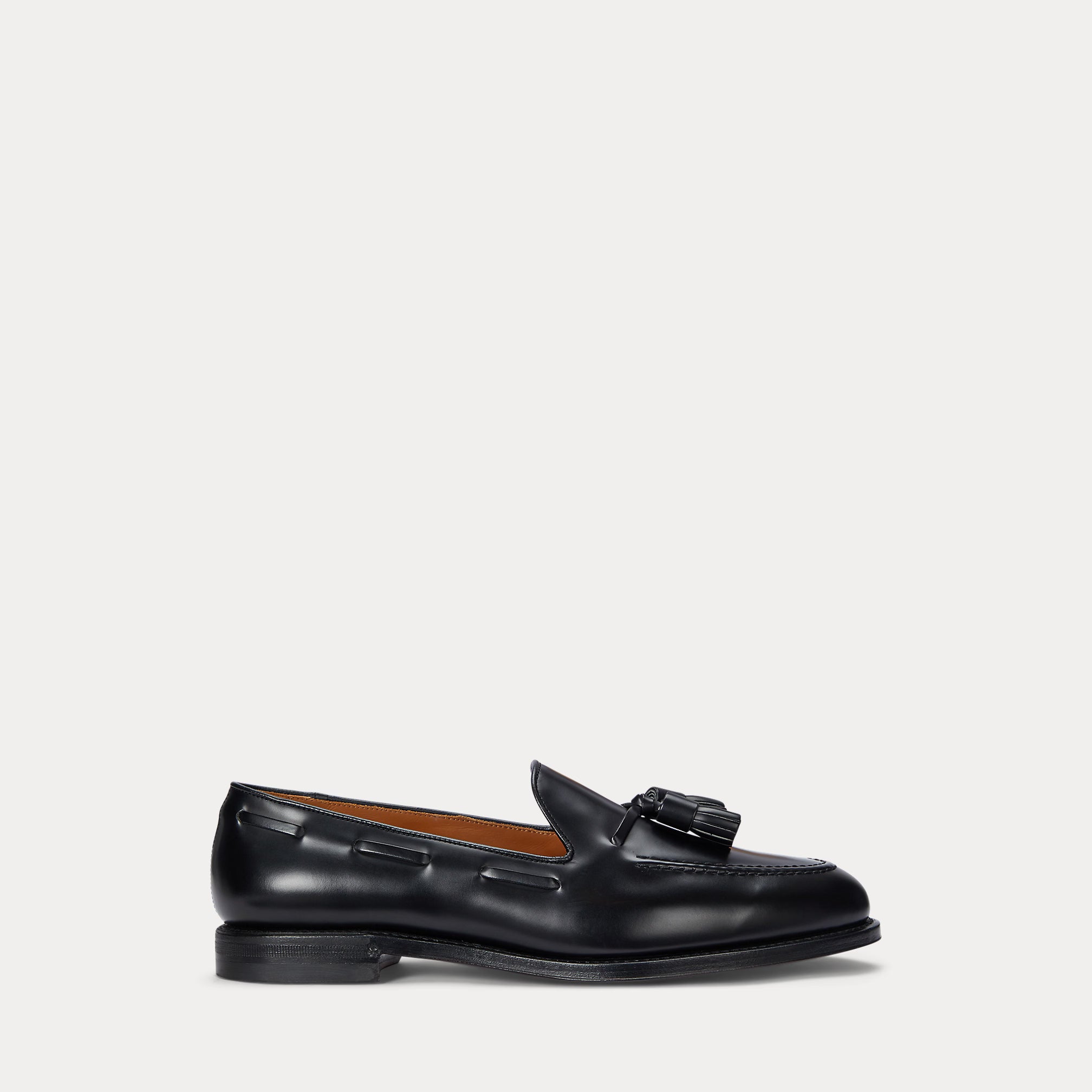Ralph Lauren Maestra Tassel Calfskin Loafer Black