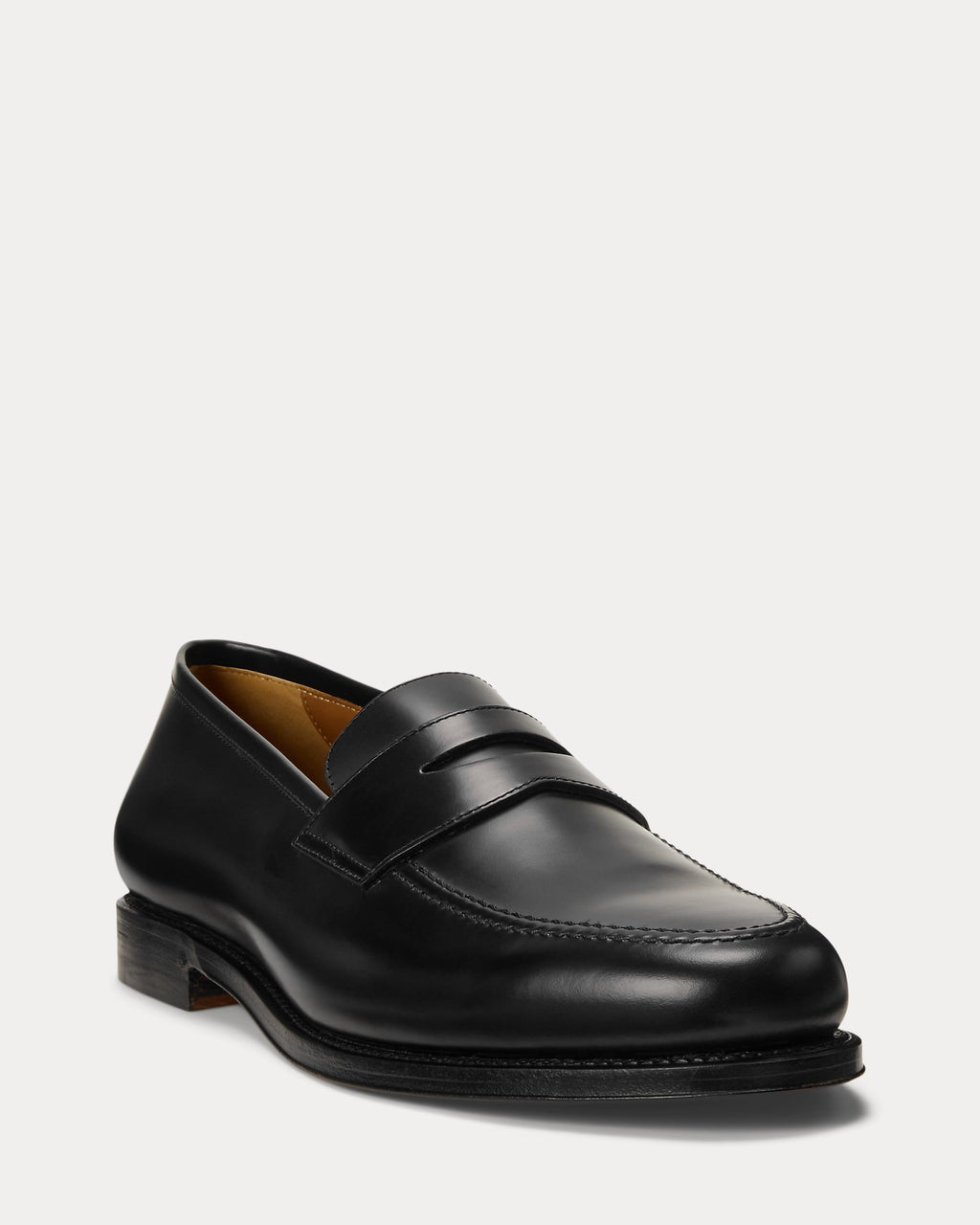Ralph Lauren Maestra Calfskin Penny Loafer Black