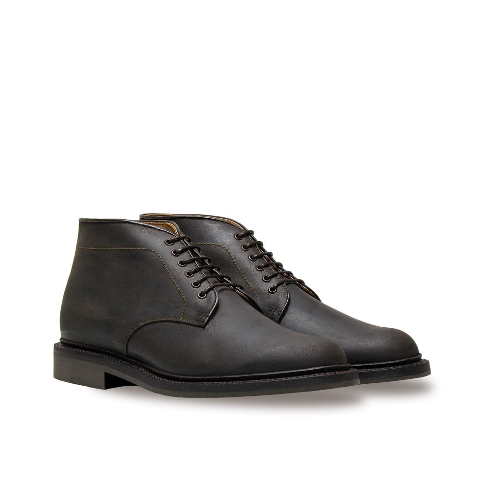 Sanders Daniel Kenia Dark Brown Waxy Suede Chukka Boot