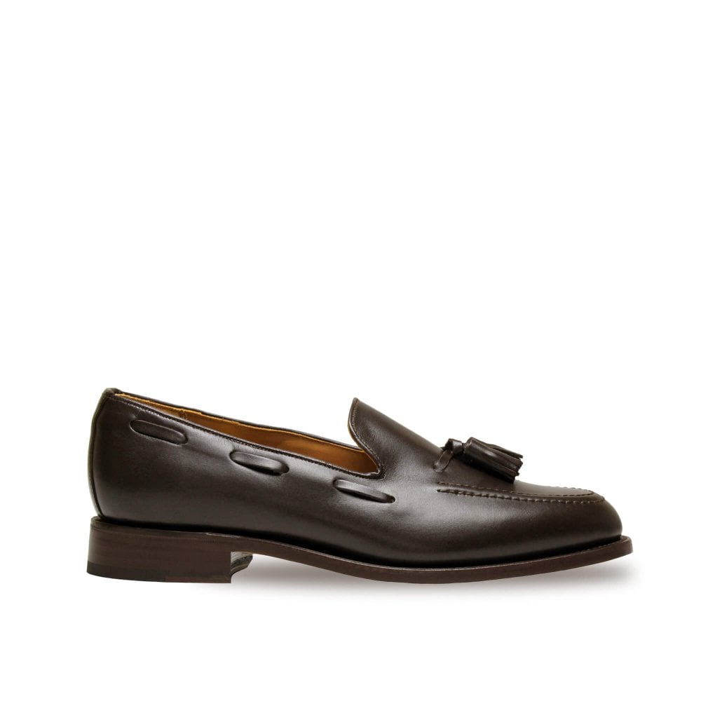 Sanders Finchley Dark Brown Calf Tassel Loafer