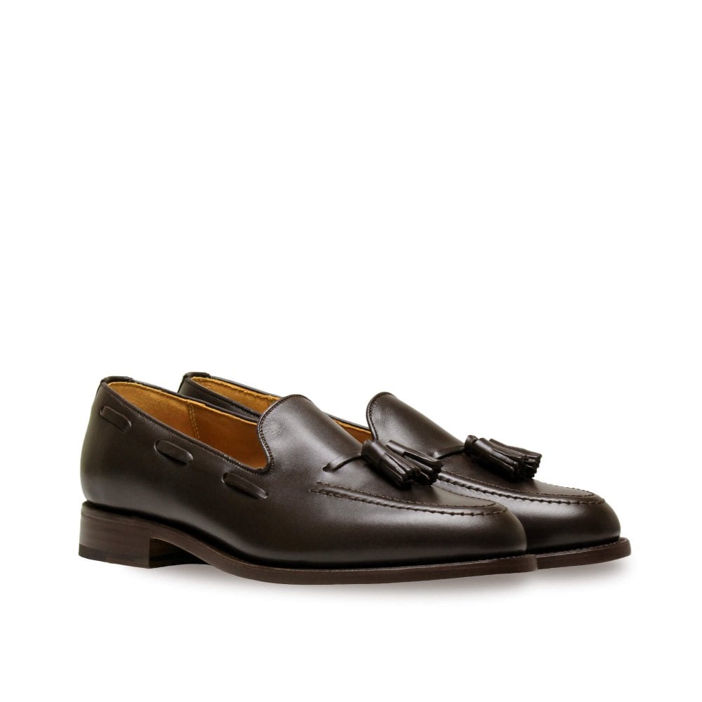 Sanders Finchley Dark Brown Calf Tassel Loafer