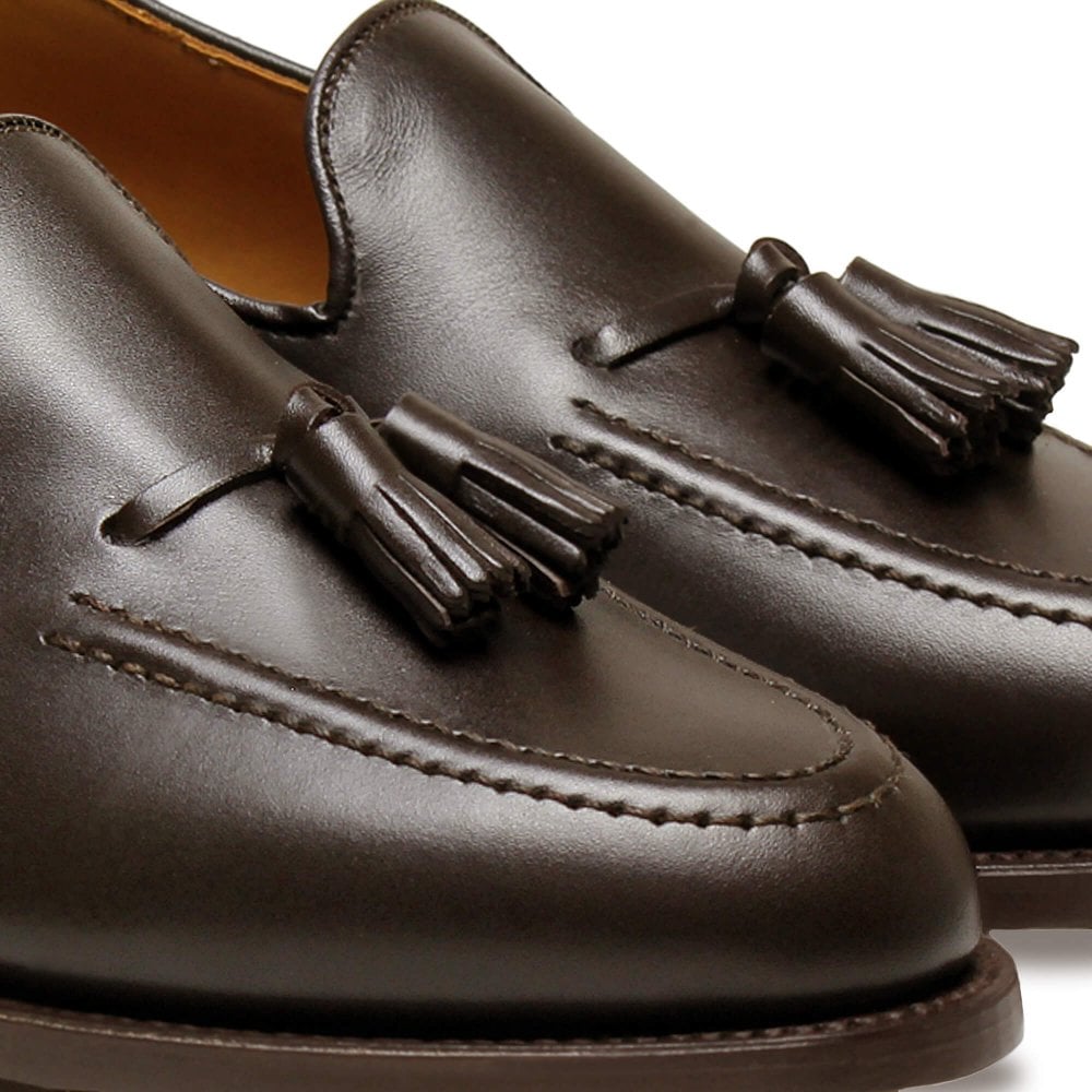 Sanders Finchley Dark Brown Calf Tassel Loafer