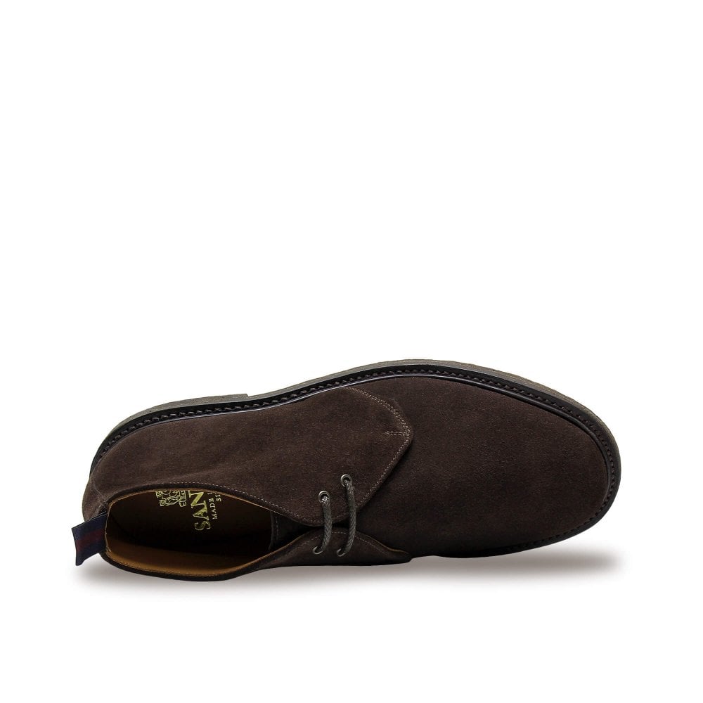 Sanders Harry Mocha Reverse Suede Chukka Boot