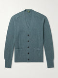 Sid Mashburn Heather Pine V-Neck Cashmere Cardigan