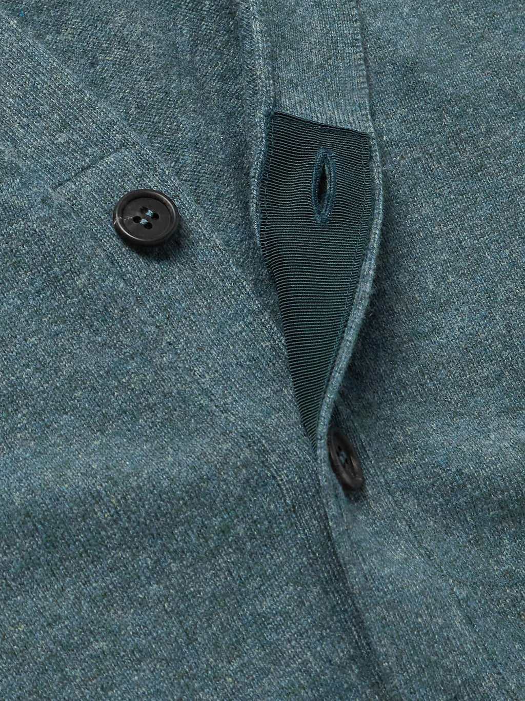 Sid Mashburn Heather Pine V-Neck Cashmere Cardigan